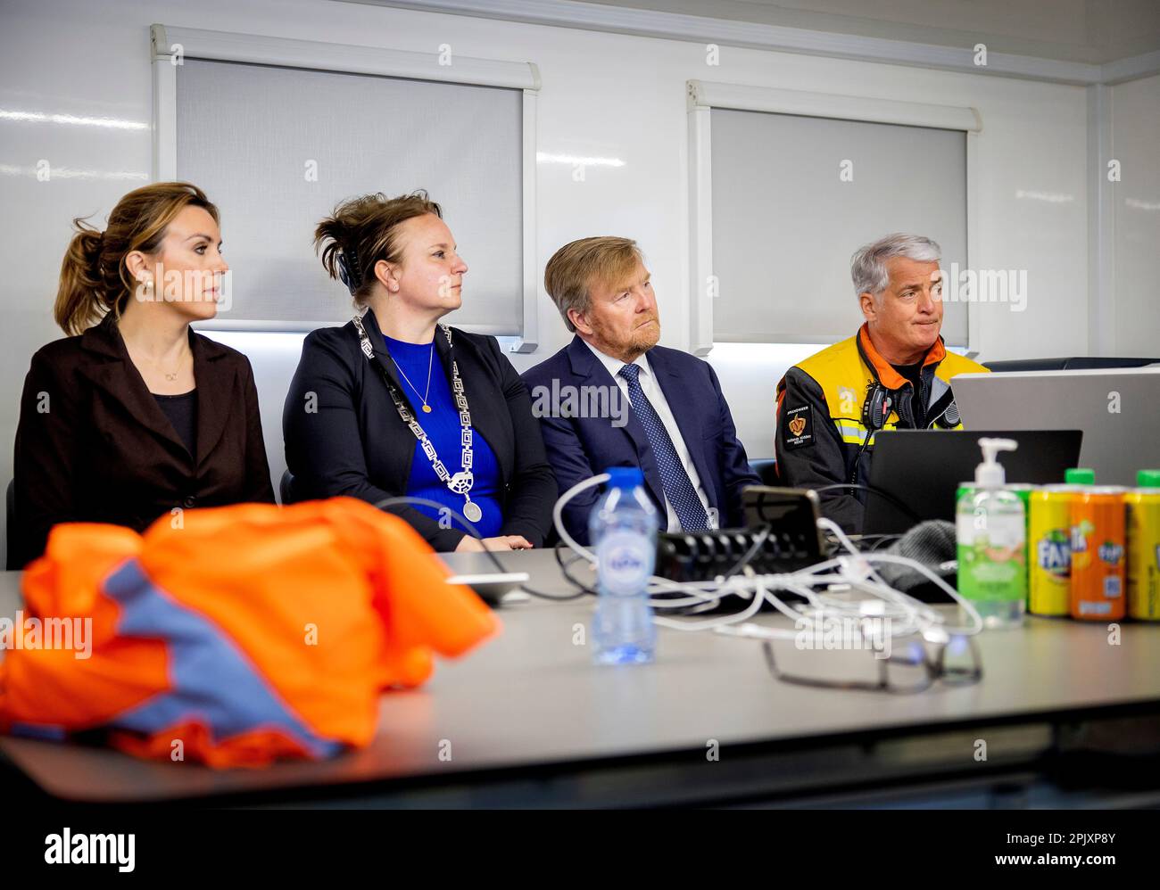 King willem alexander visits location of train crash voorschoten hi-res ...
