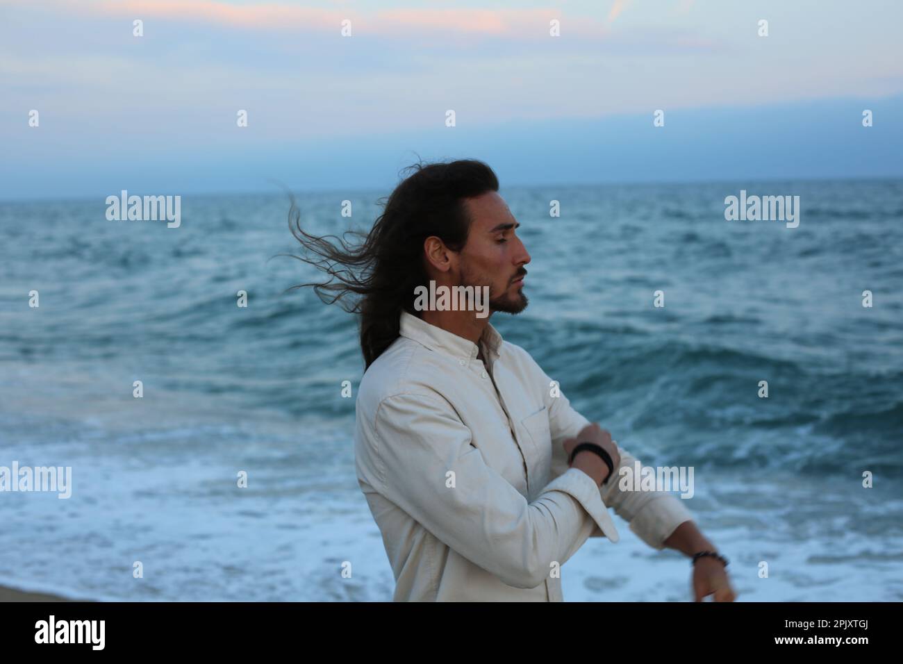 Long hair jeans hi-res stock photography and images - Alamy
