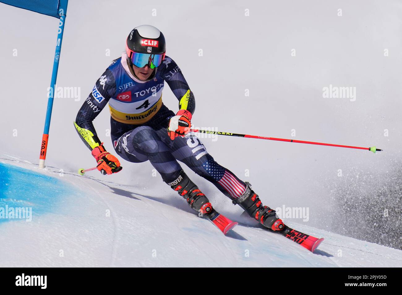 Keely Cashman competes in the women's giant slalom ski race during the U.S. Alpine Championships