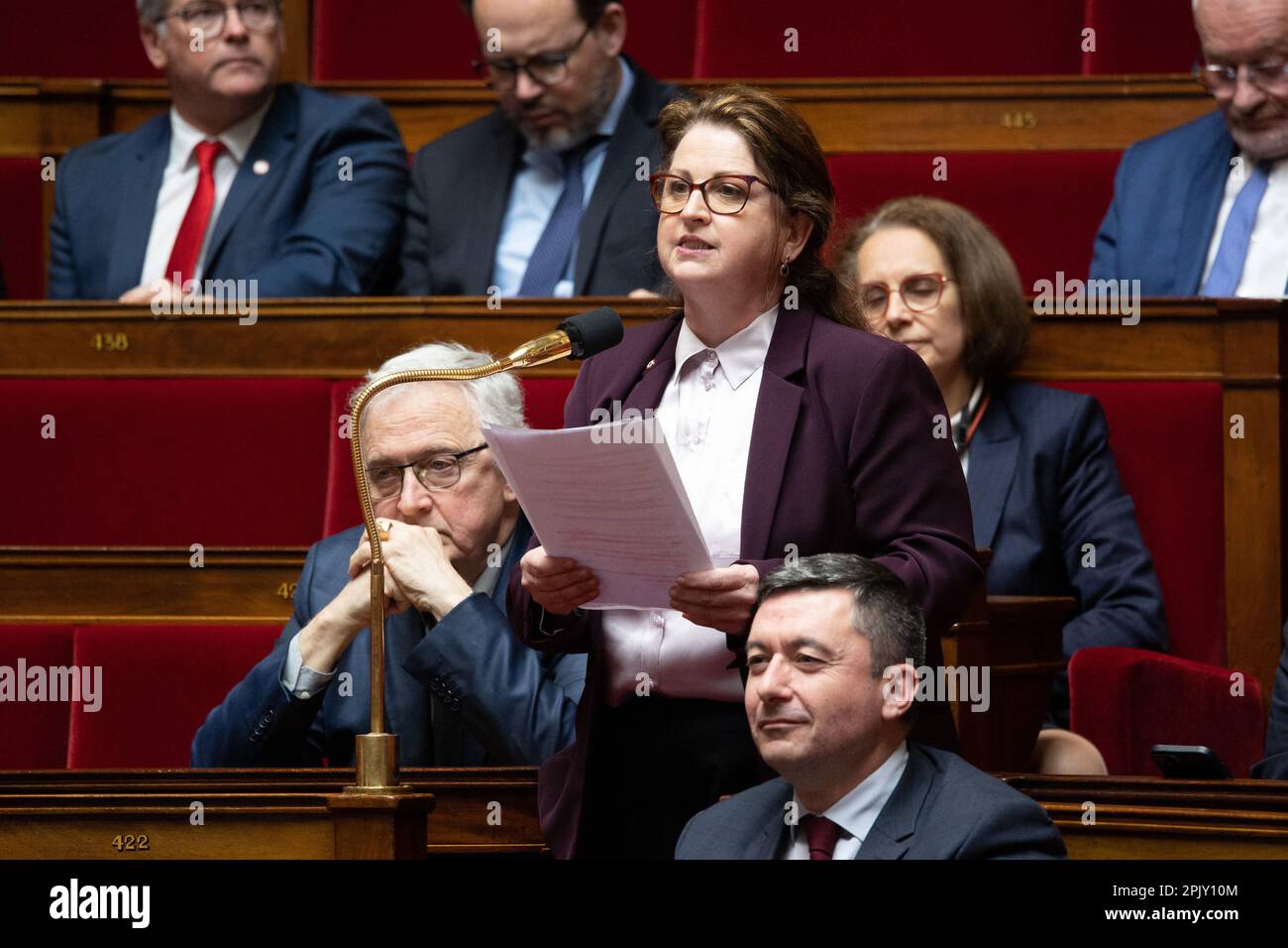 Paris, France. 04th Apr, 2023. French deputy Claire Guichard during a ...