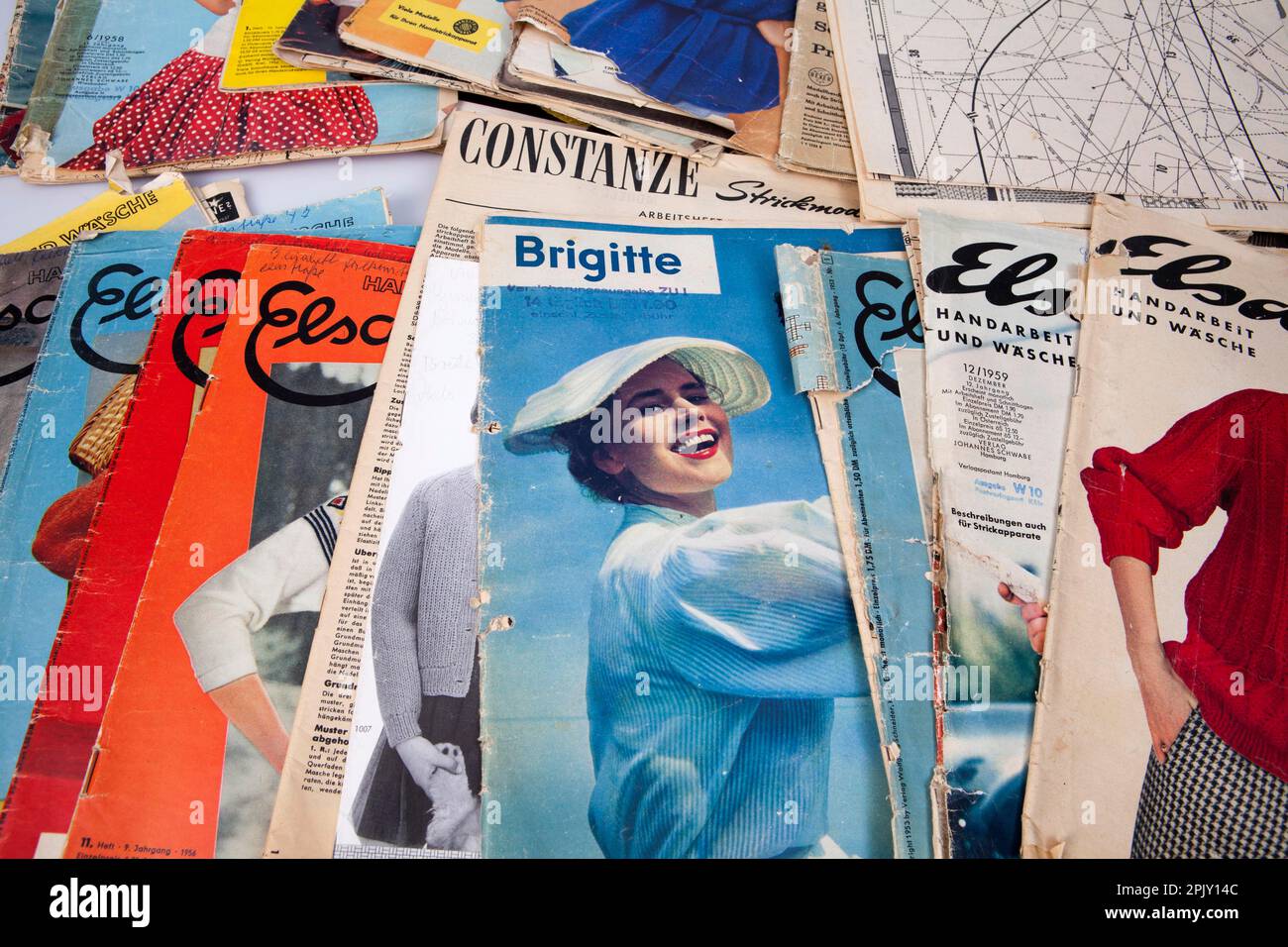 Old fashion magazines, 50s years, Germany, Europe Stock Photo