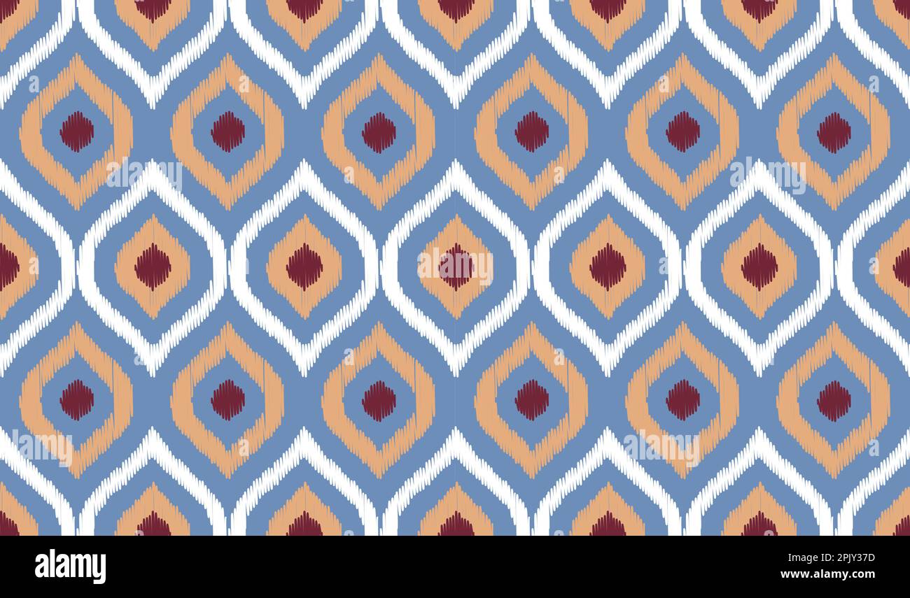Uzbek ikat patterntraditional silk fabric in Uzbekistan. Handmade