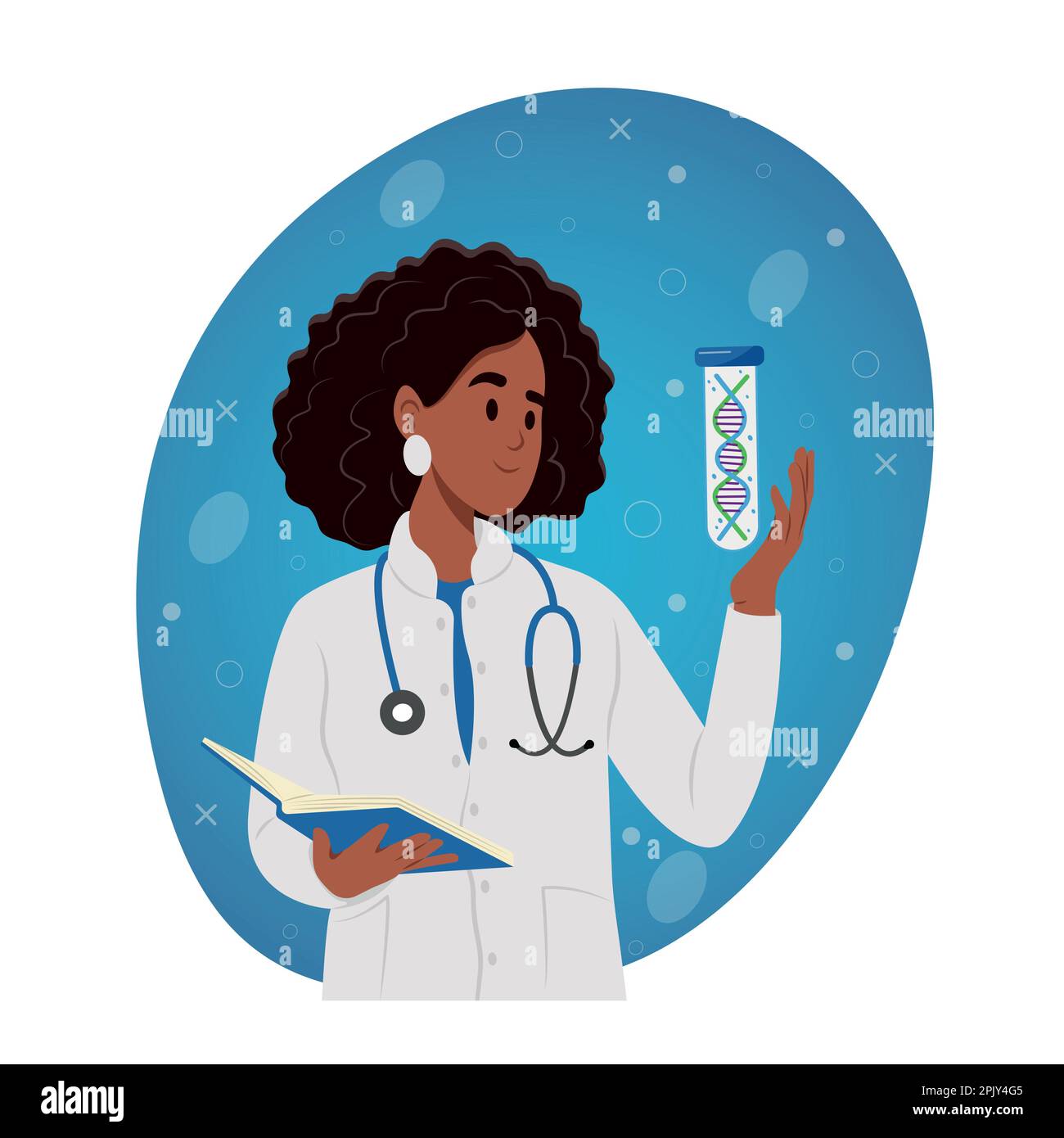 National DNA Day. April 25. A laboratory technician examines human DNA ...