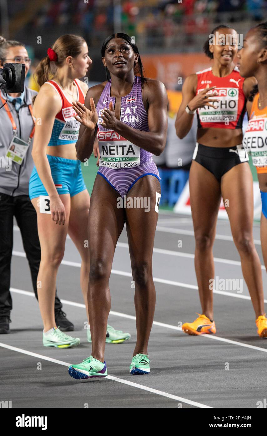Daryll Neita of Great Britain & NI competing in the women’s 60m semi ...