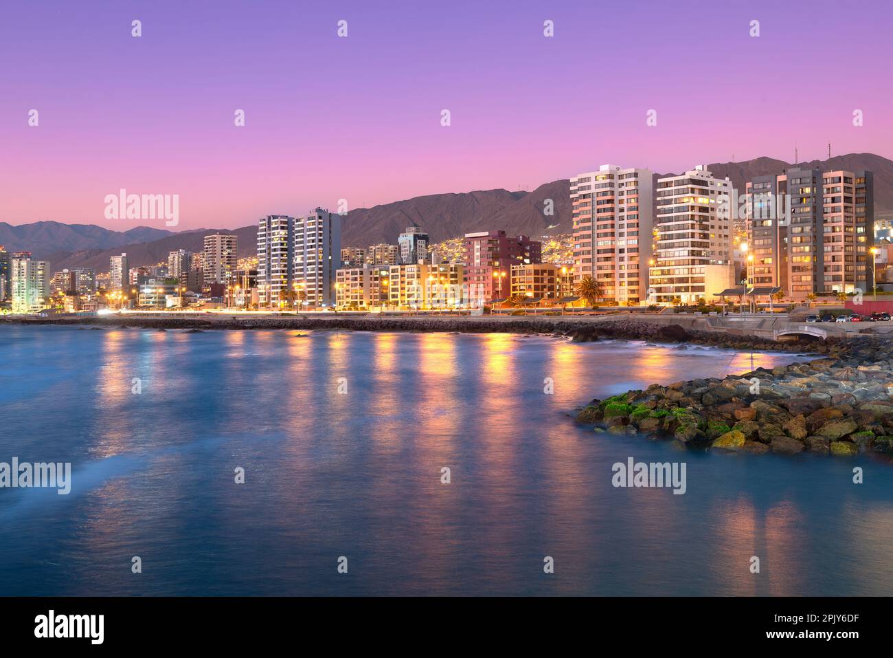 Panoramic View Of The Coastline Of Antofagasta Know As The Pearl Of panoramic-view-of-the-coastline-of-antofagasta-know-as-the-pearl-of