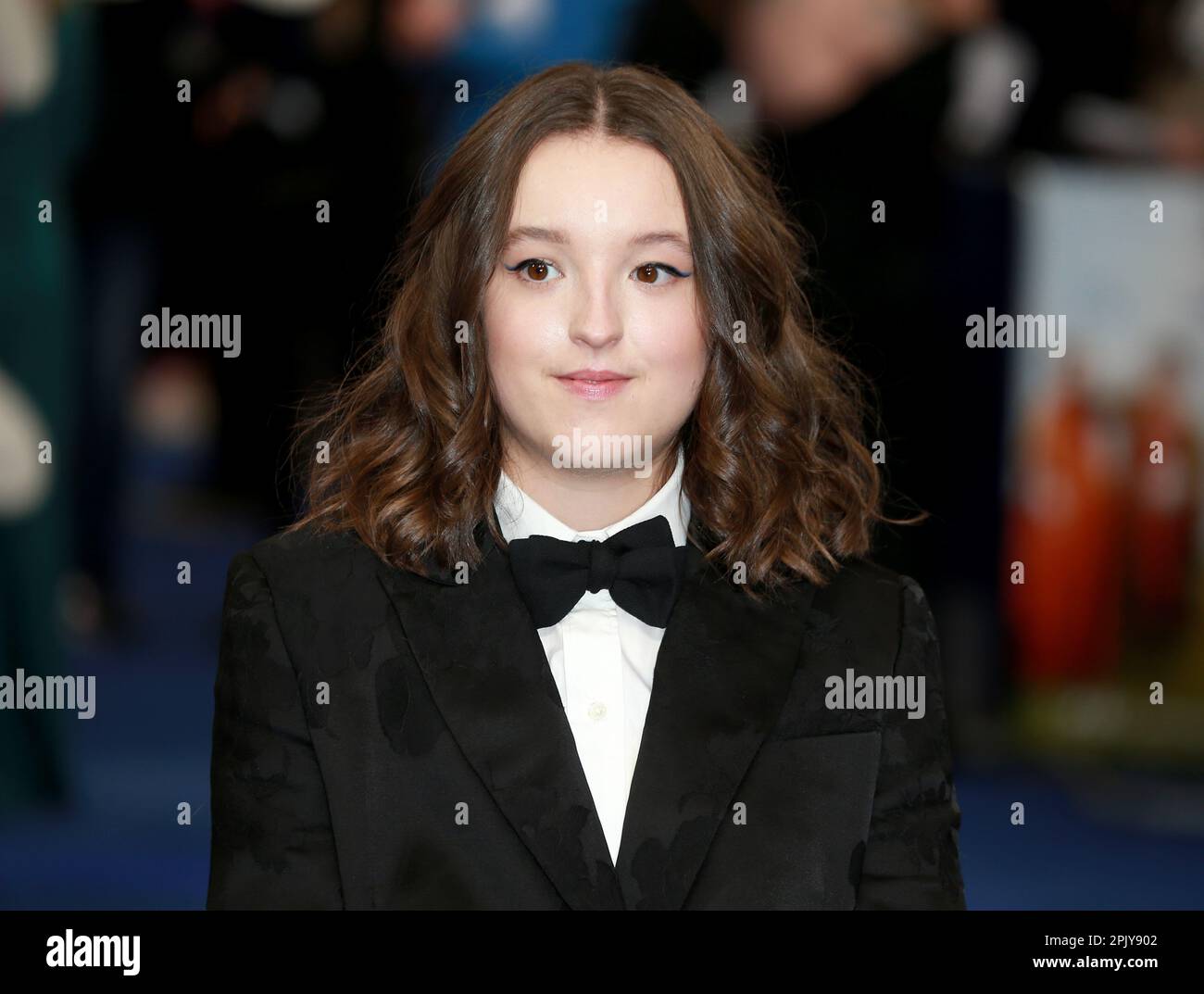 Bella Ramsey attends the 'Catherine Called Birdy' UK premiere at The Curzon Mayfair London. Stock Photo