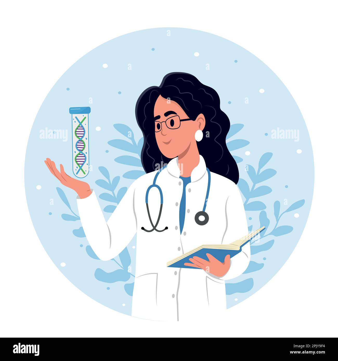 National DNA Day. April 25. A laboratory technician examines human DNA ...
