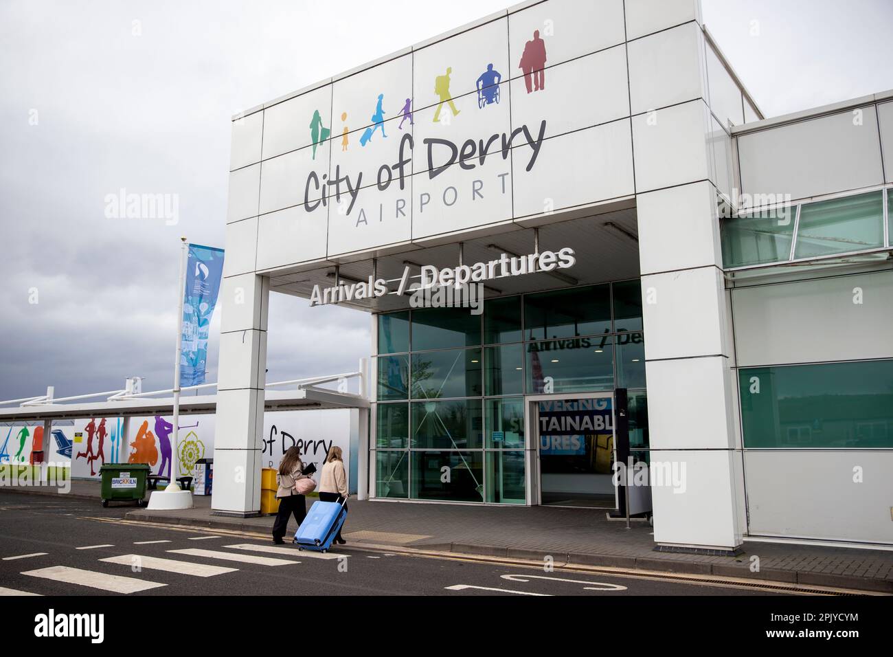 The arrivals and departure terminal at City of Derry Airport. Picture