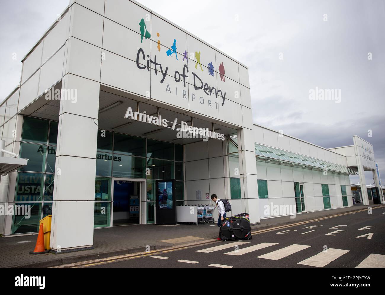 The arrivals and departure terminal at City of Derry Airport. Picture