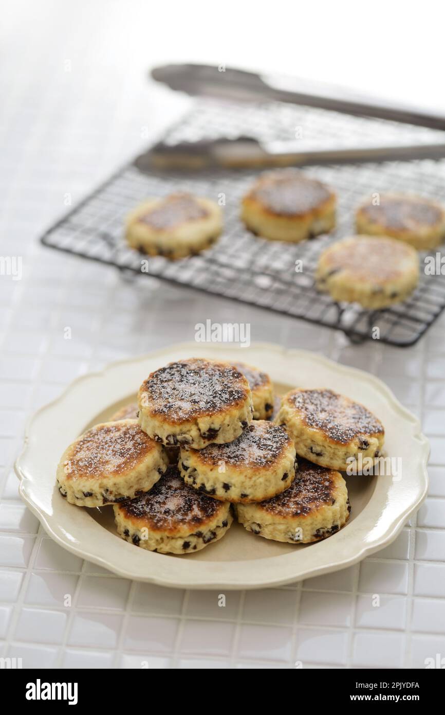 homemade Welsh cakes ( bakestones Stock Photo - Alamy