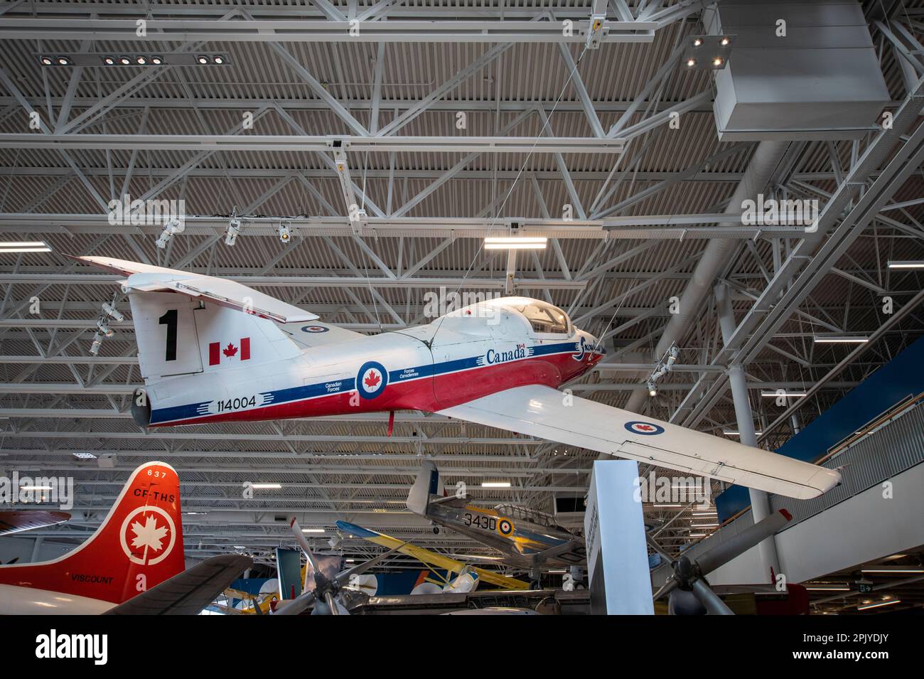 Snowbird at the Royal Aviation Museum of Western Canada in Winnipeg, Manitoba, Canada Stock Photo