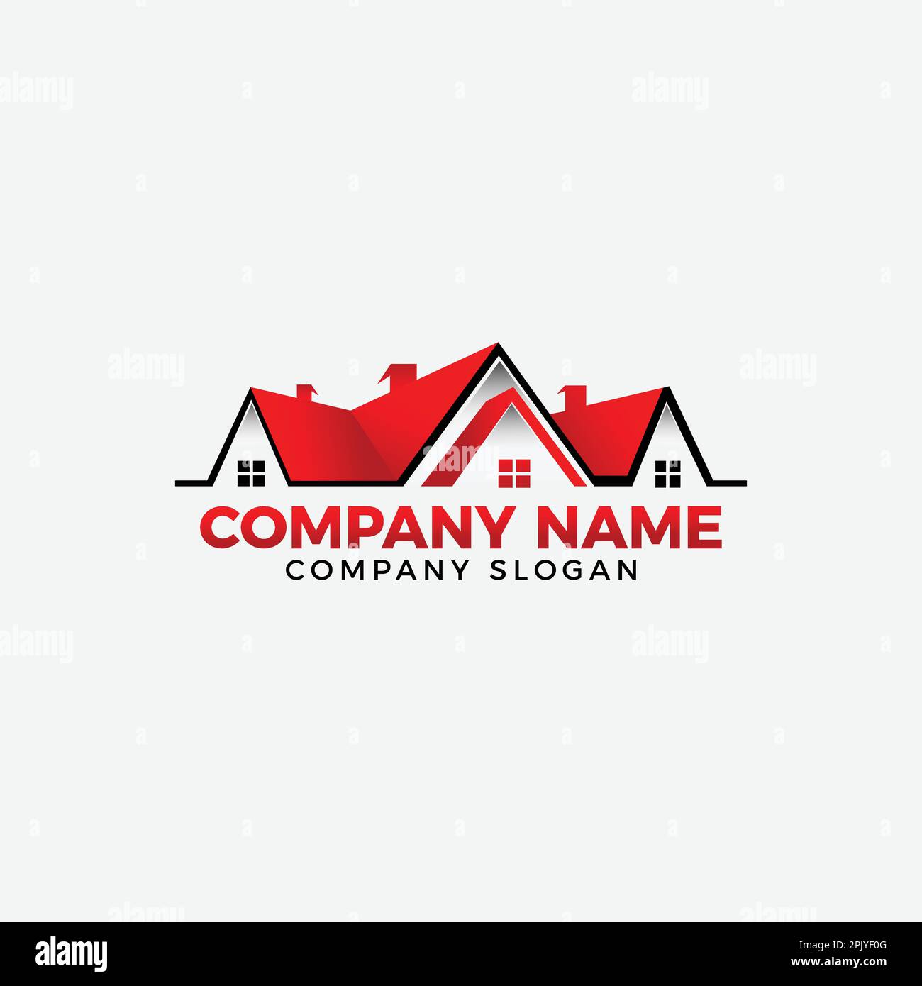 house logo build and remodel Stock Vector