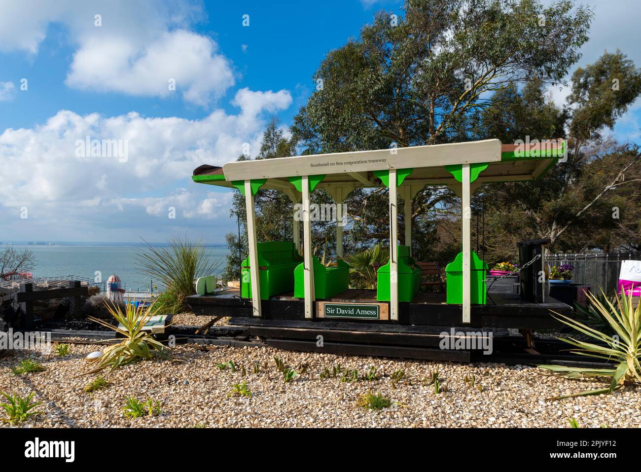 Large display model of a 1898 vintage 'toast rack' Southend Pier