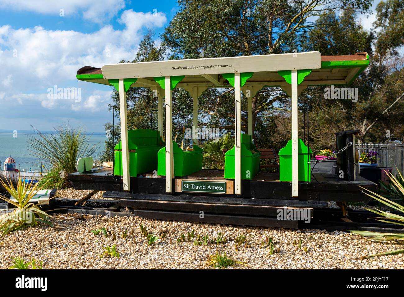 Large display model of a 1898 vintage 'toast rack' Southend Pier