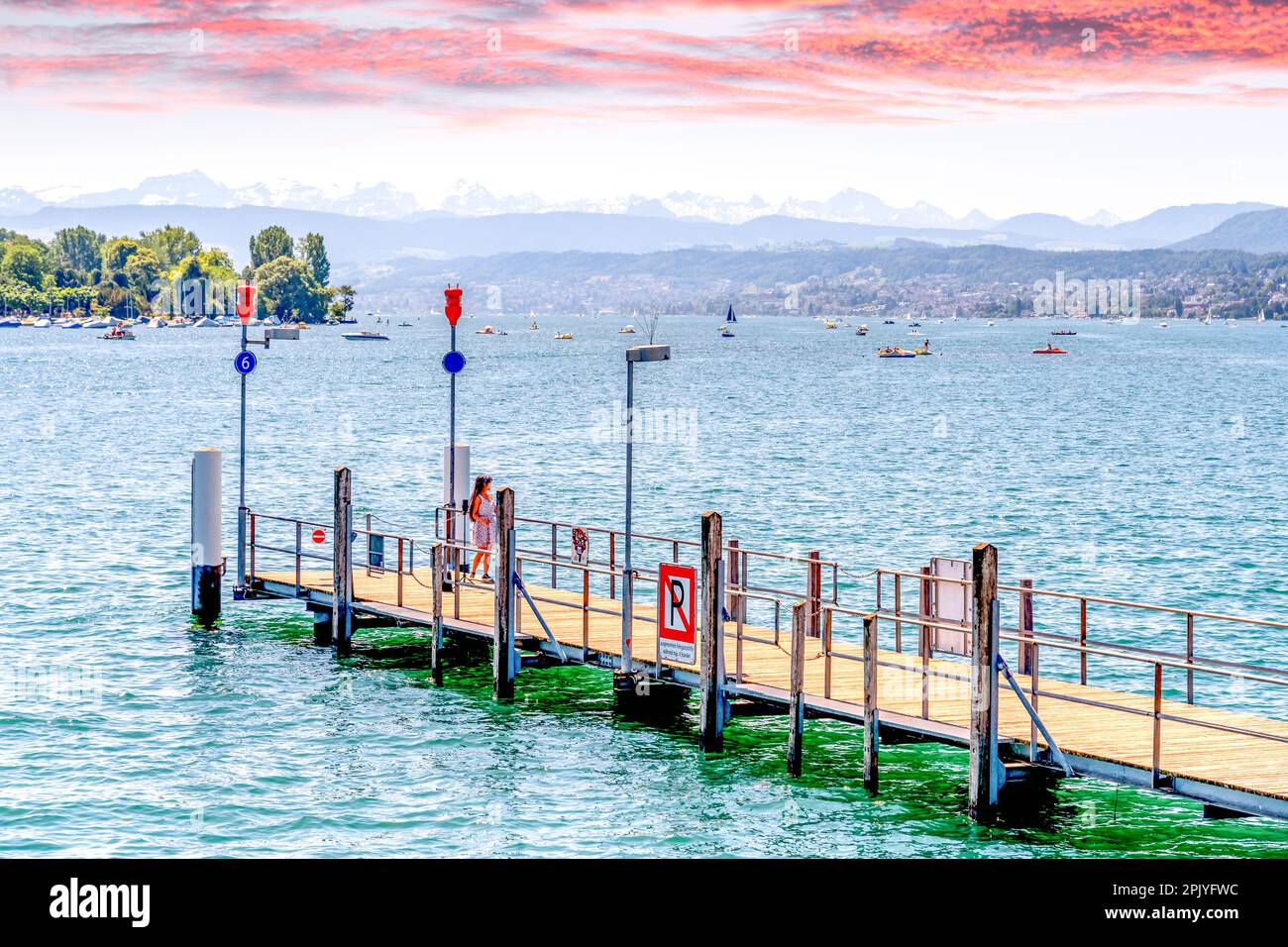 Old city of Zuerich, Switzerland Stock Photo