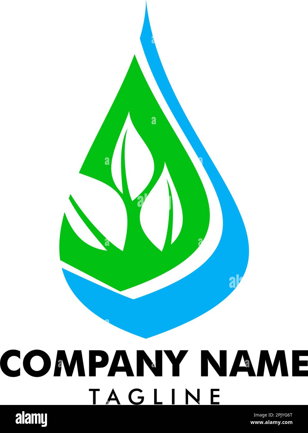 Water drop leaf nature logo design template Stock Vector Image & Art ...