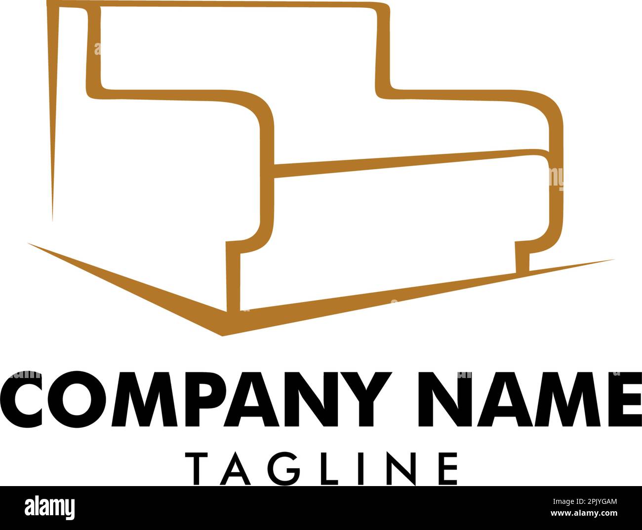 Sofa furniture logo icon concept, Vector illustration Stock Vector