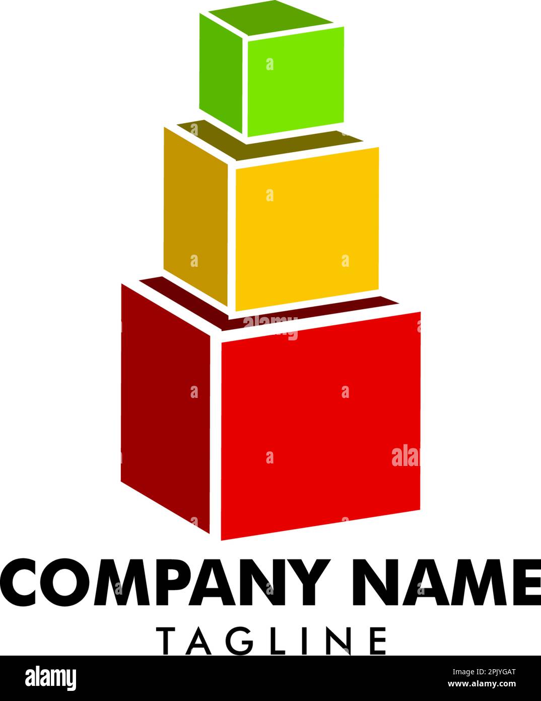 Stack Box Logo Design Idea Stock Vector Image & Art - Alamy
