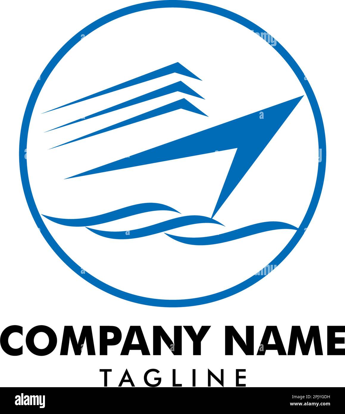 Speed boat logo design template, Sea boat logo design concept Stock ...