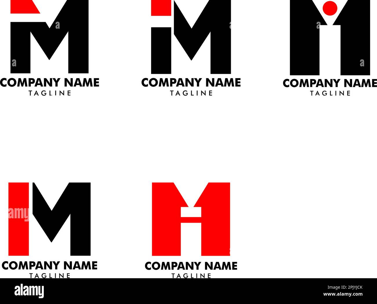 Set of Initial Letter IM Logo Template Design Stock Vector Image & Art ...