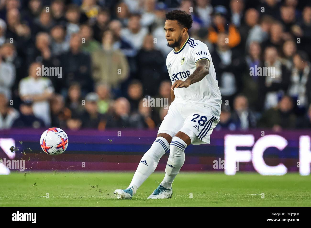 Weston McKennie 28 Of Leeds United In Action During The Game During 