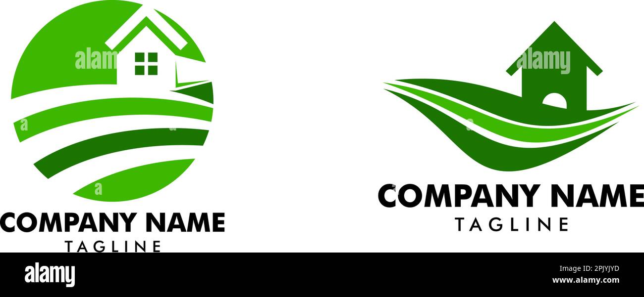Set of Farm House concept logo, Template with farm landscape Stock ...