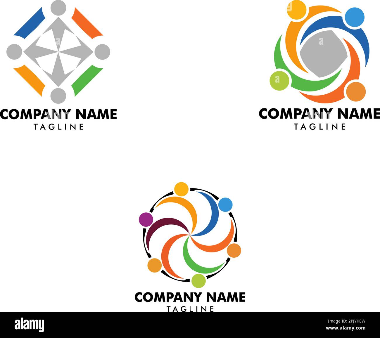 Set of Community people logo vector Stock Vector Image & Art - Alamy