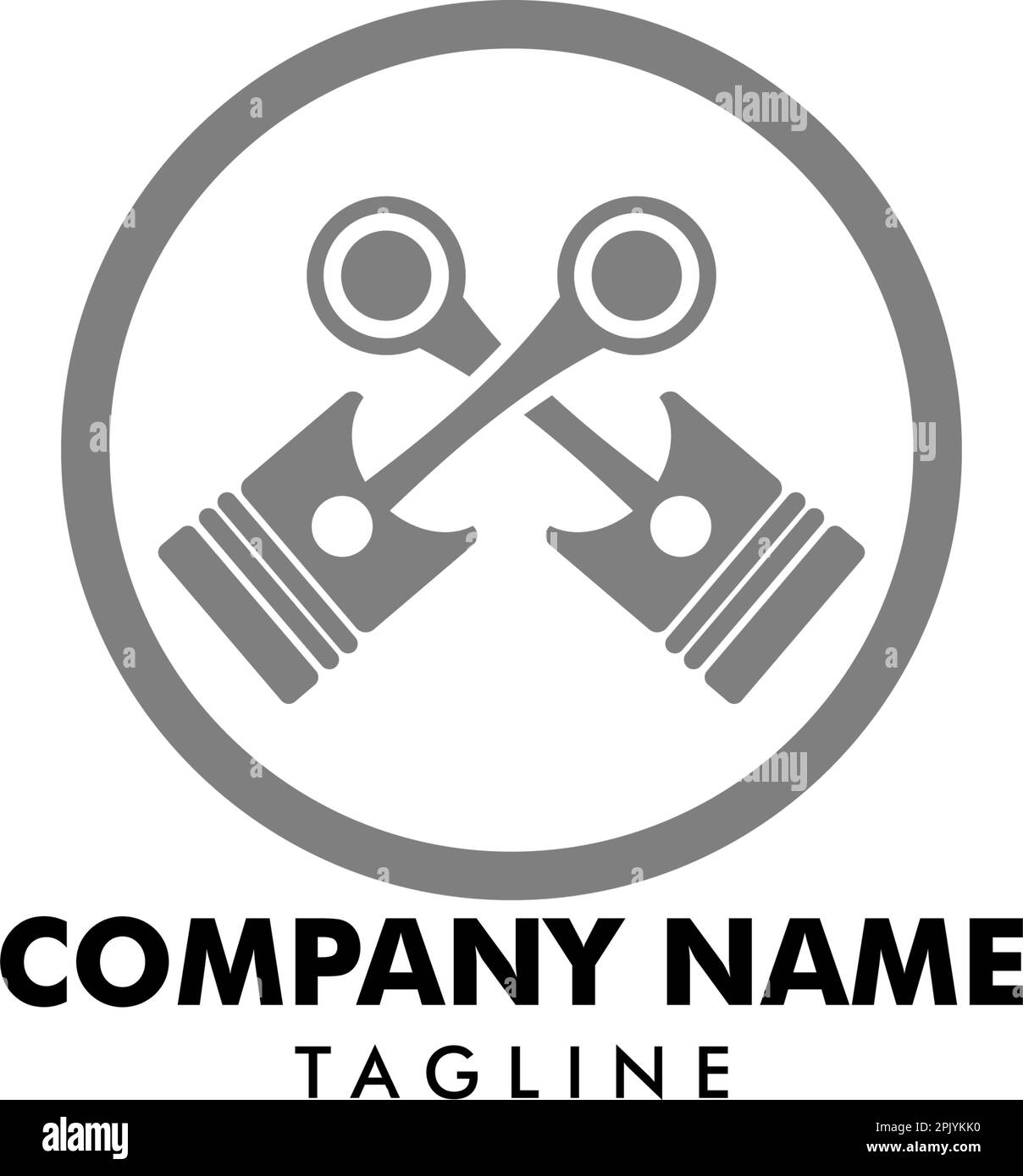 Piston automotive logo design template vector Stock Vector Image & Art