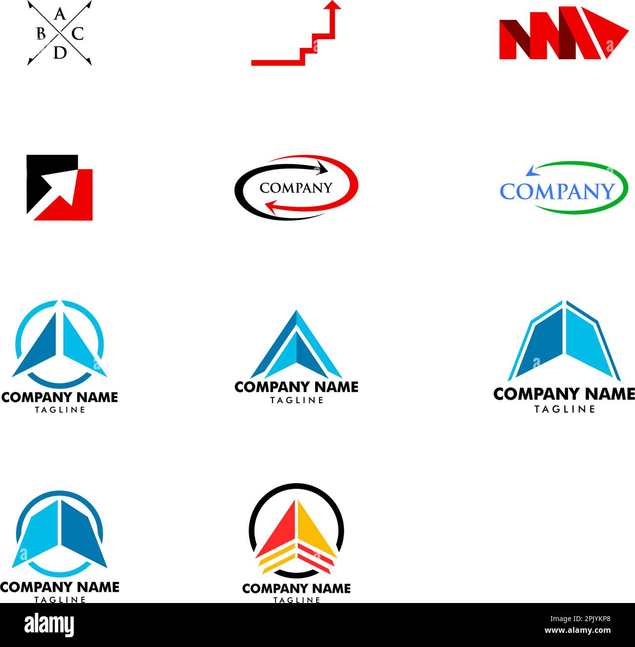 Set of Arrow logo vector icon template Stock Vector Image & Art - Alamy