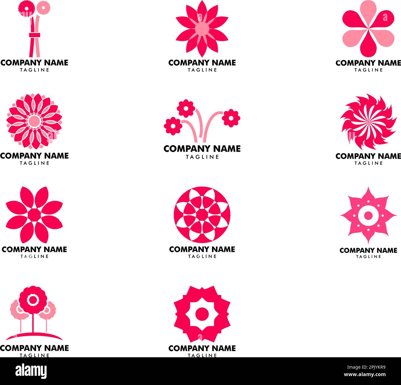 Set of Abstract flower logo icon design Stock Vector Image & Art - Alamy