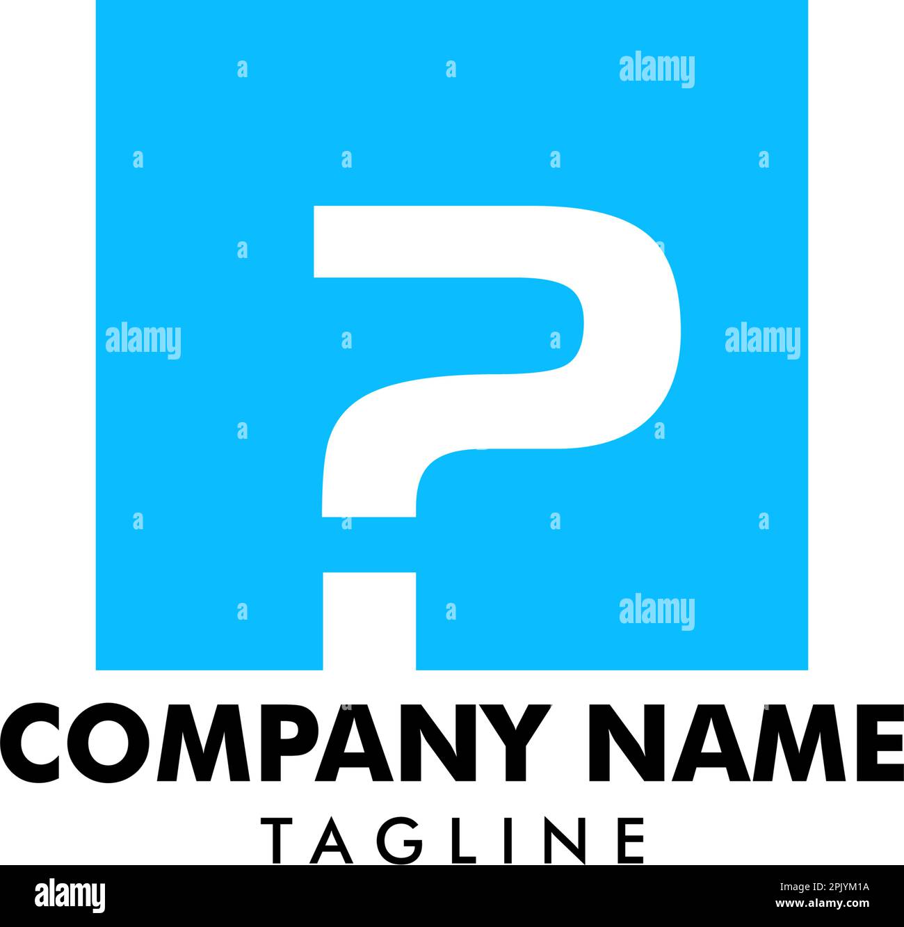 Question Box Logo Template Design Stock Vector