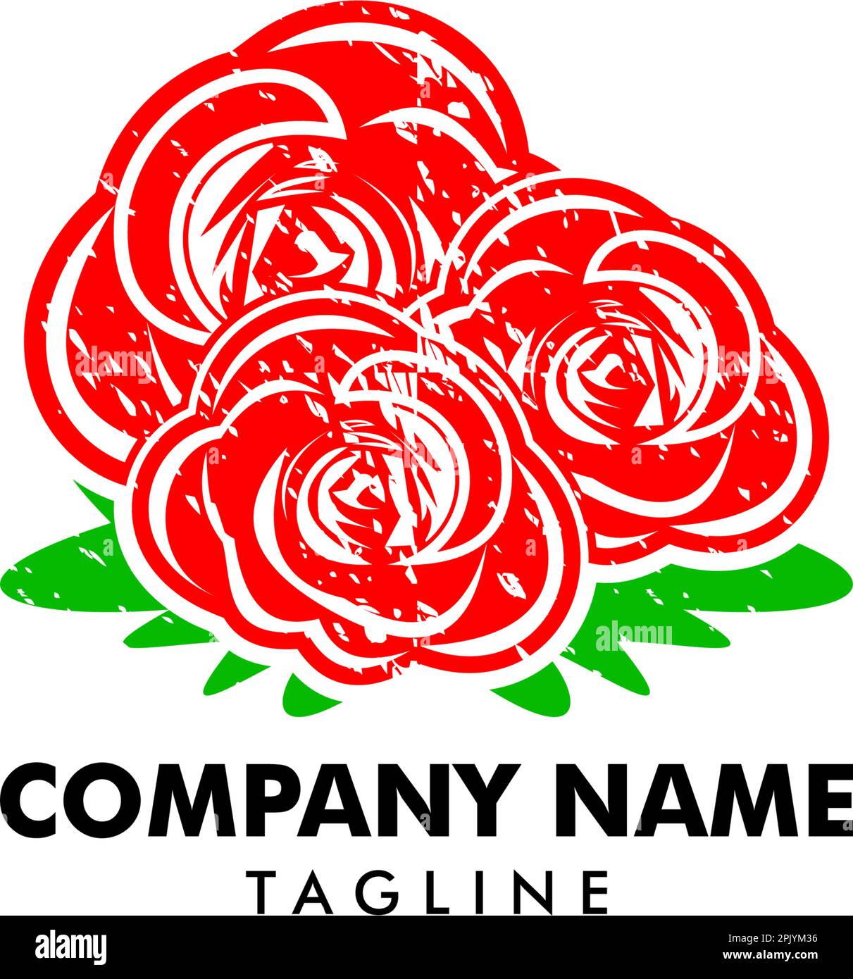 Red rose logo template Vector illustration Stock Vector Image & Art Alamy