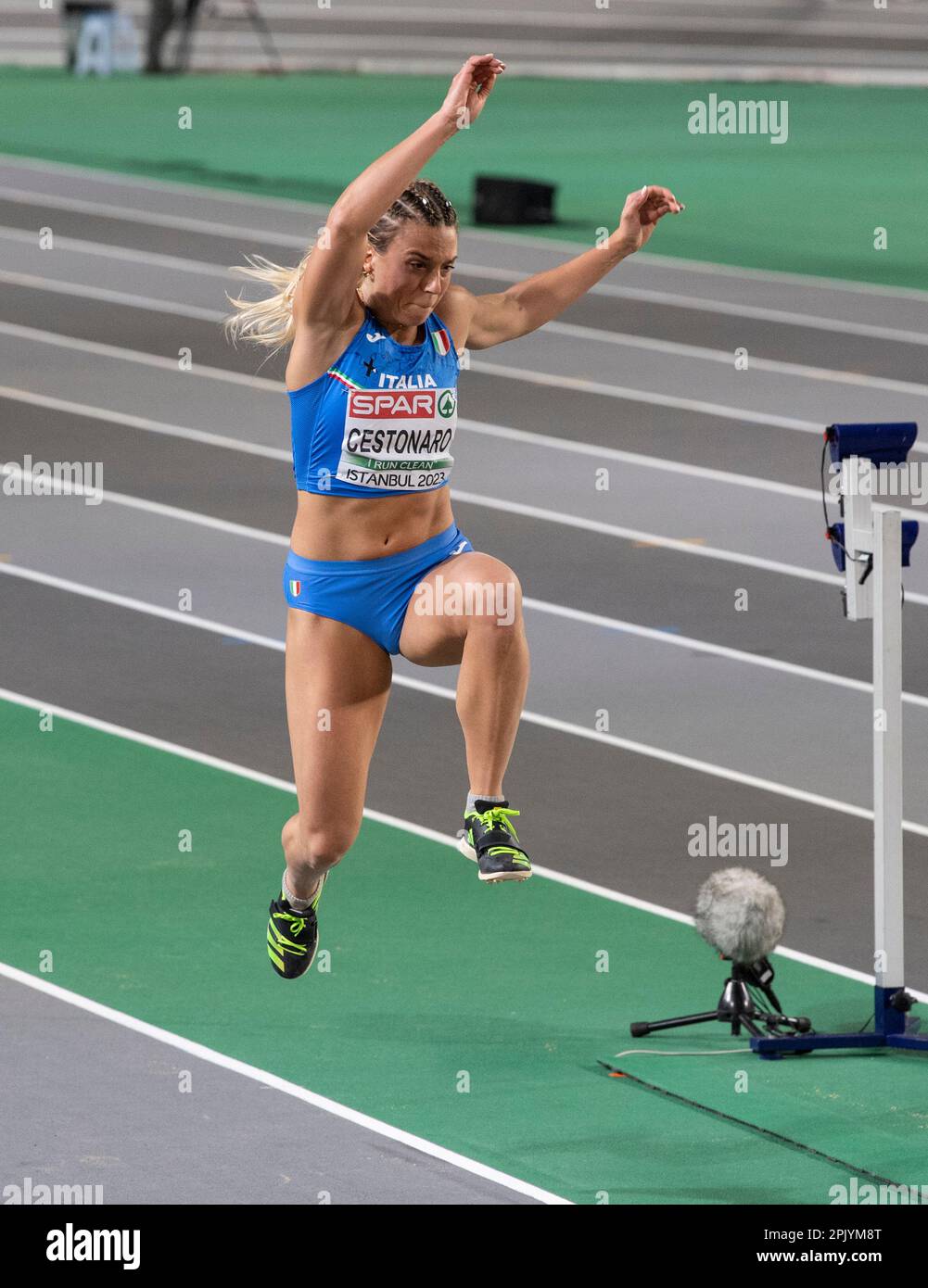 Ottavia Cestonaro of Italy competing in the women’s triple jump final