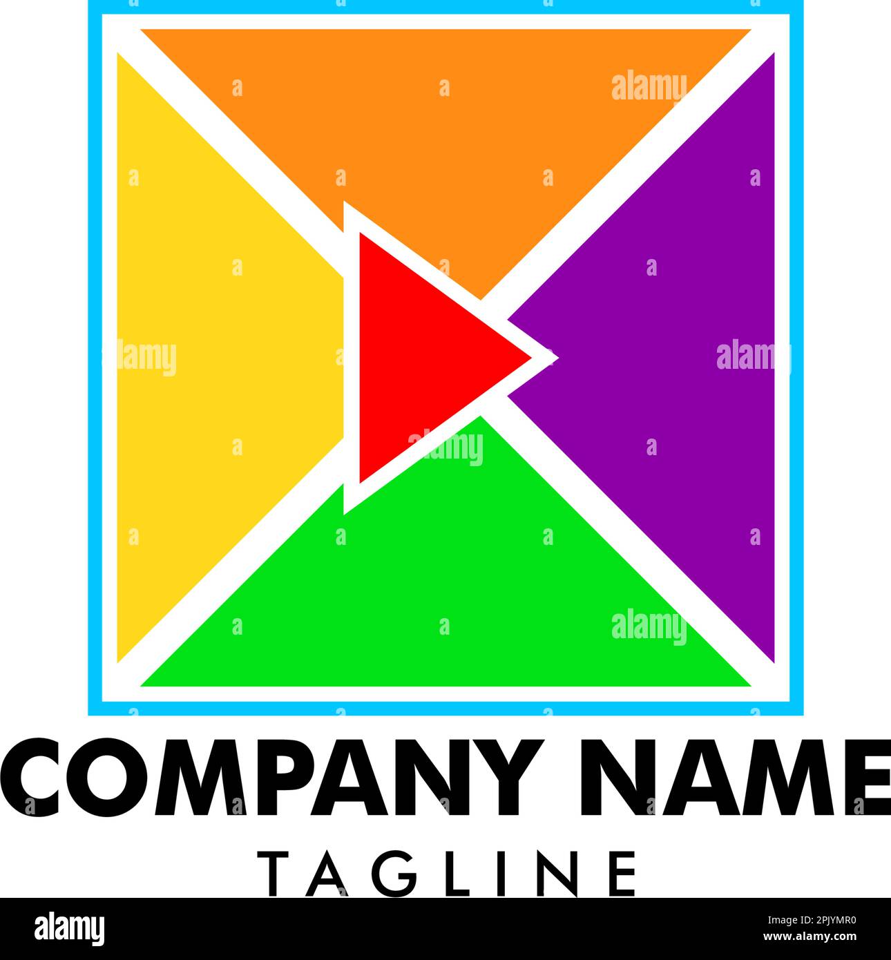 Play media sign logo icon vector template Stock Vector Image & Art - Alamy