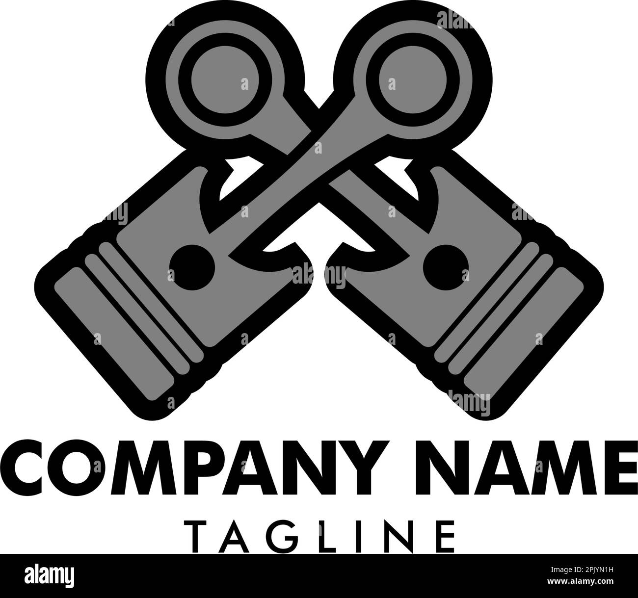 Piston automotive logo design template vector Stock Vector Image & Art