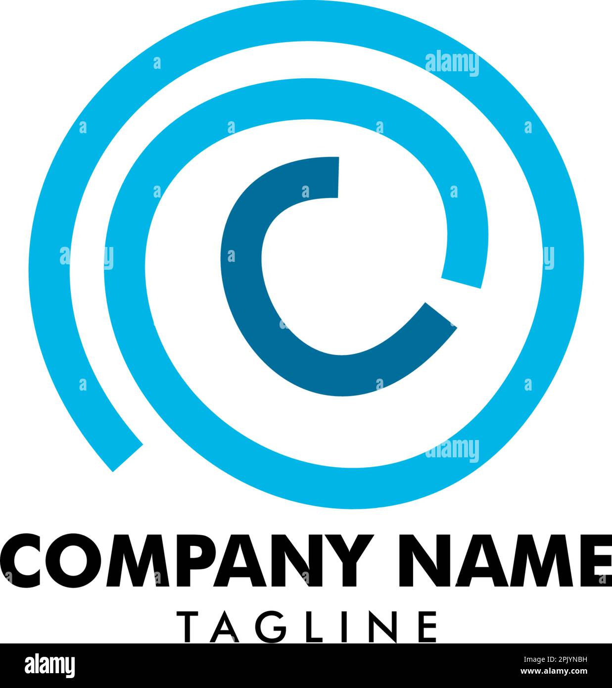 Letter C spiral logo icon design template elements Stock Vector Image ...