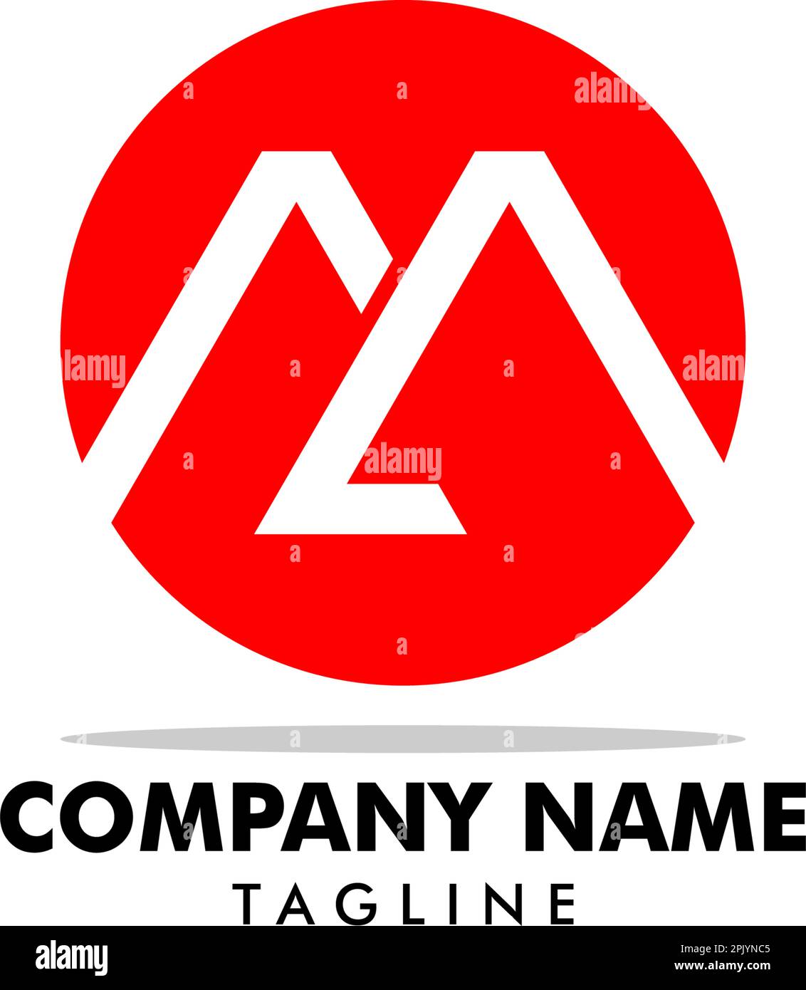 Letter M Circle Initial Logo Design Template Element Stock Vector Image ...