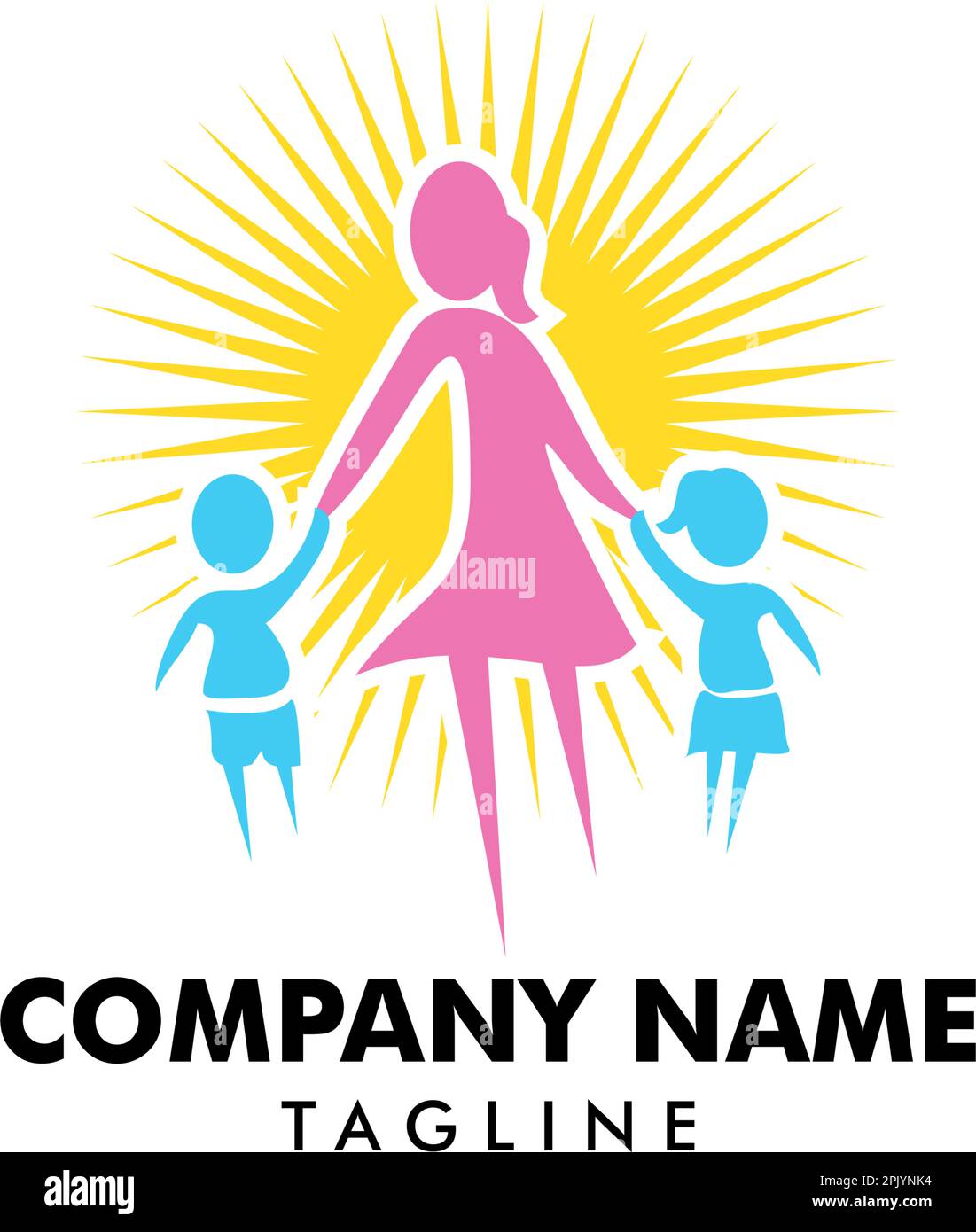 Mom and Kids Logo Template Design Vector Stock Vector Image & Art - Alamy