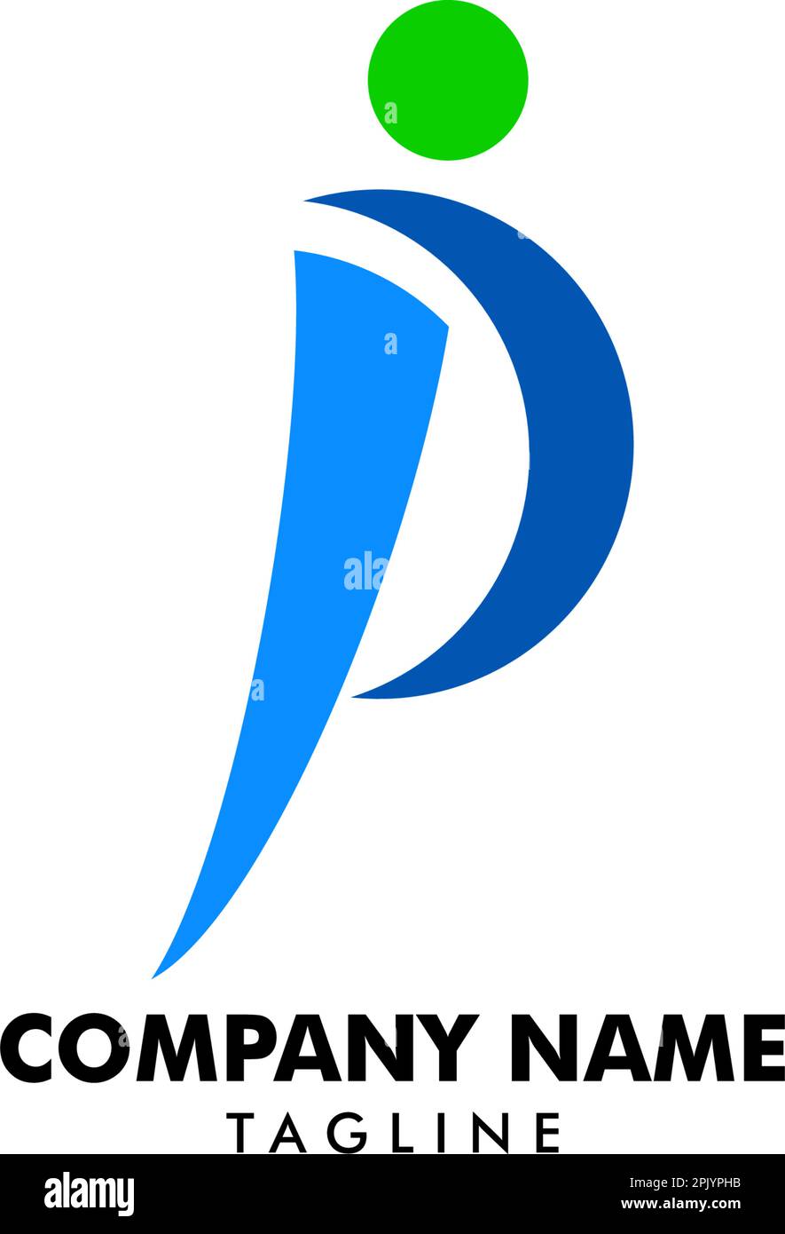 Letter P People Logo Template Stock Vector Image & Art - Alamy