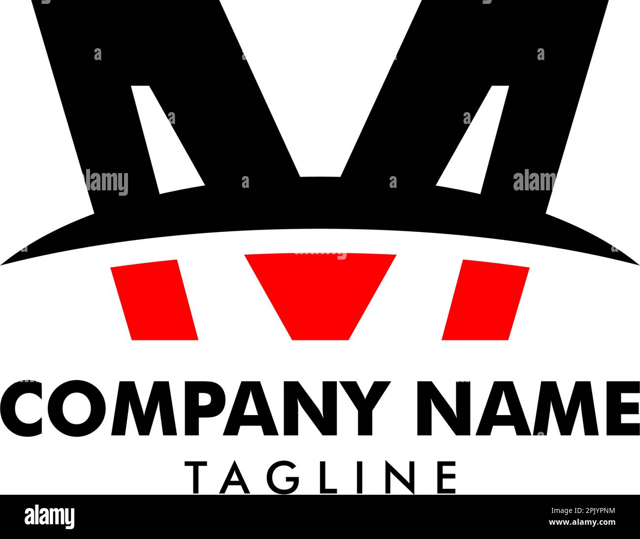 Letter M Swoosh Logo Template Design Stock Vector Image & Art - Alamy
