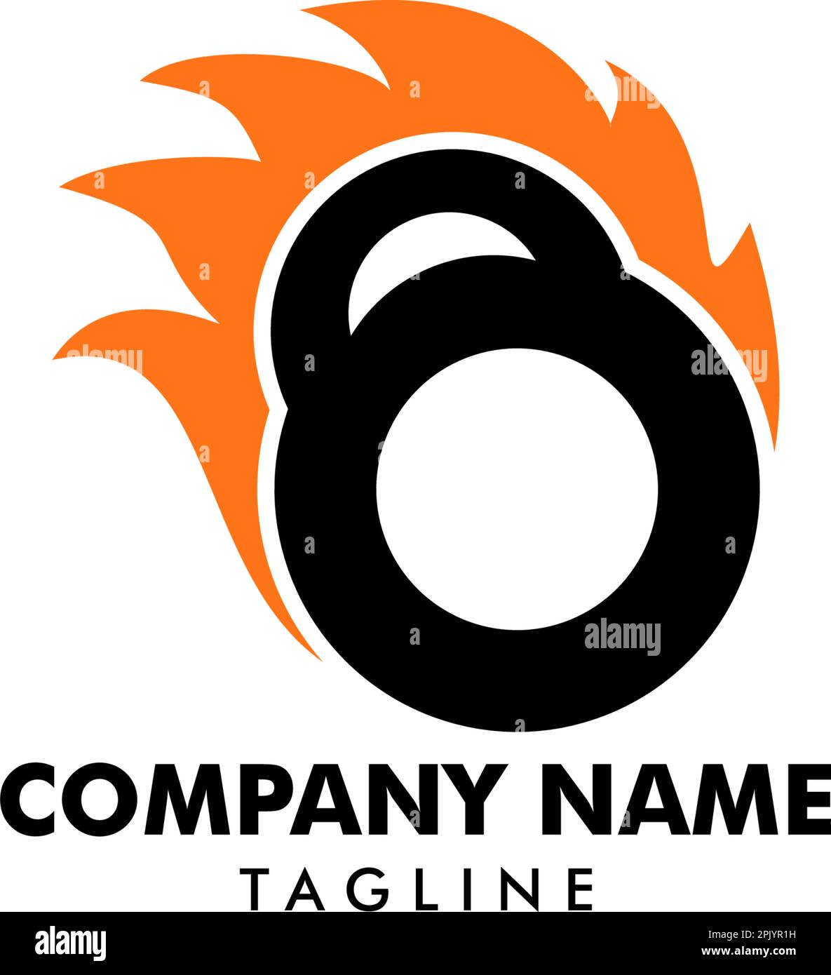 Kettle Bell Fire Logo Icon Design, Gym Logo Stock Vector Image & Art
