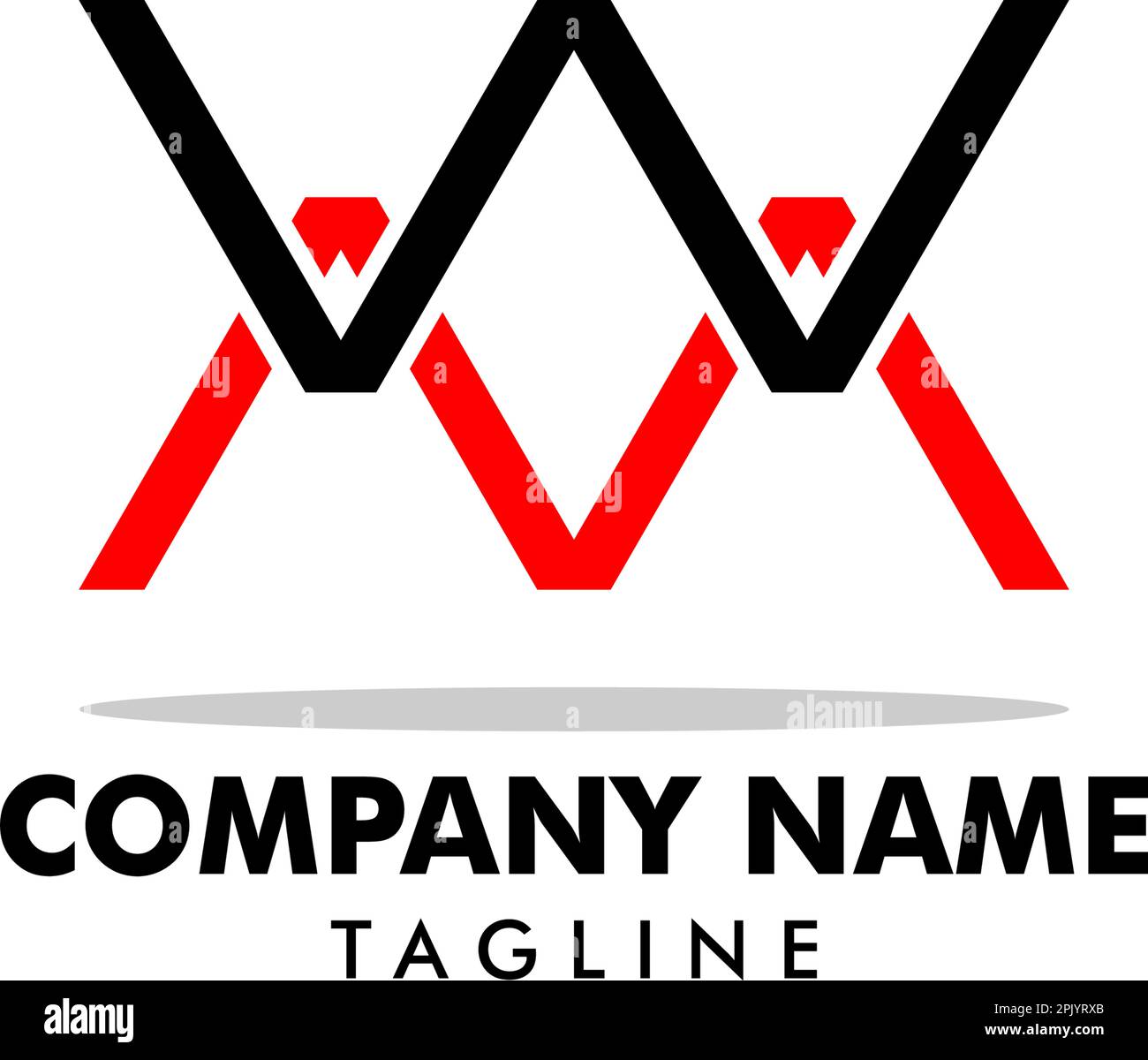 Initial Letter MW Logo Template Design Stock Vector Image & Art - Alamy