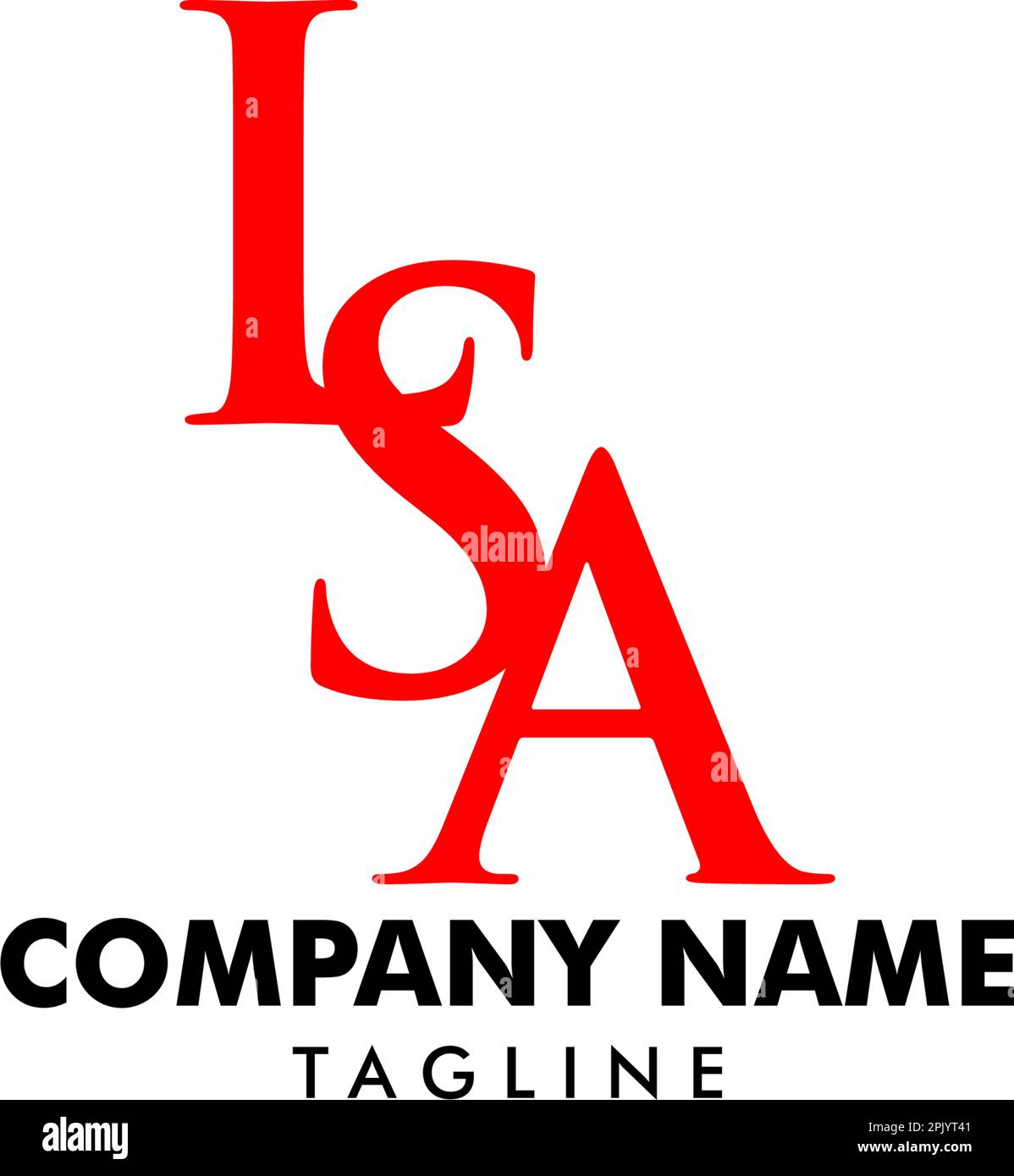 Initial Letter LSA Logo Template Design Stock Vector Image & Art - Alamy