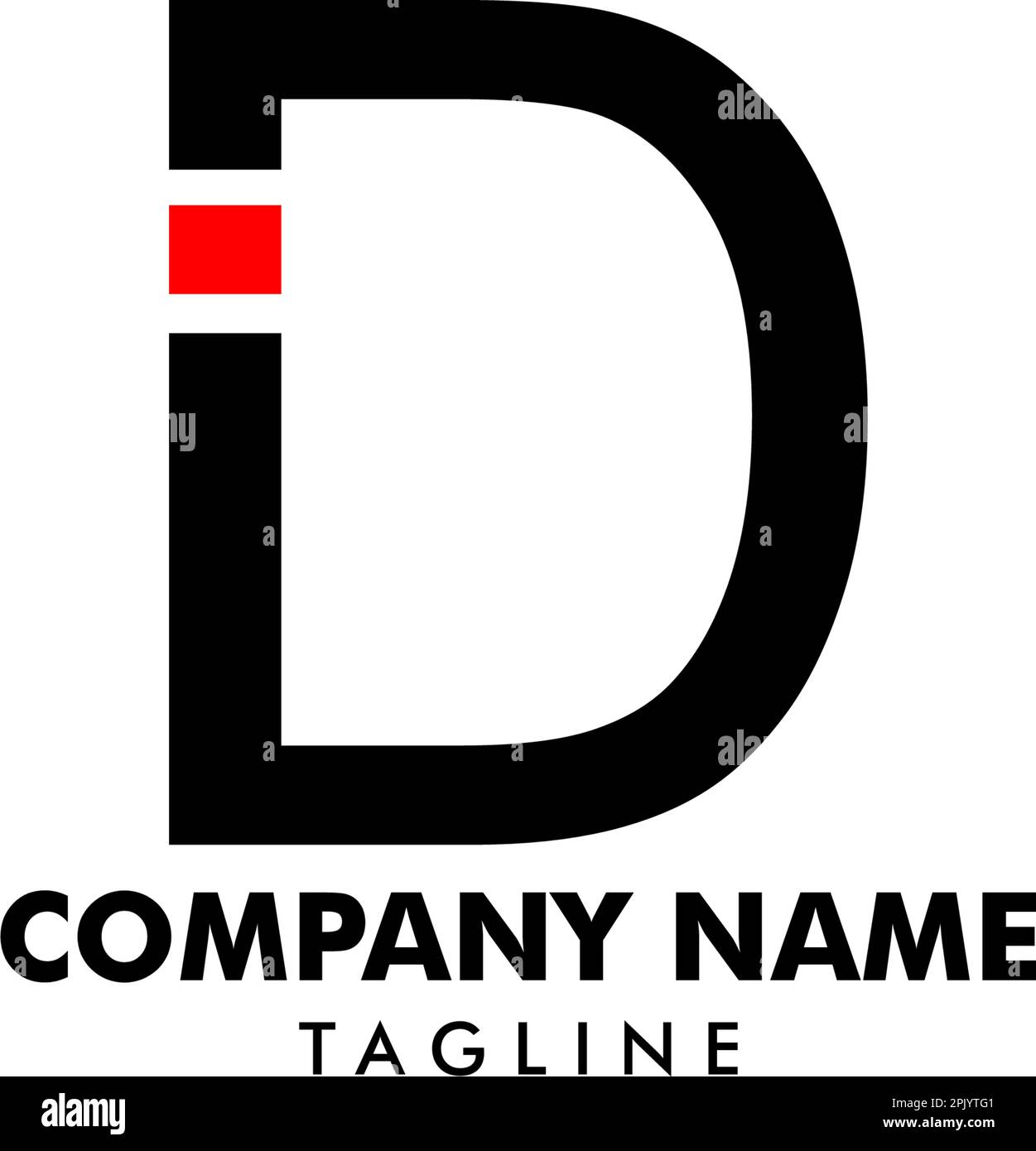 Initial Letter ID Logo Template Design Stock Vector Image & Art - Alamy