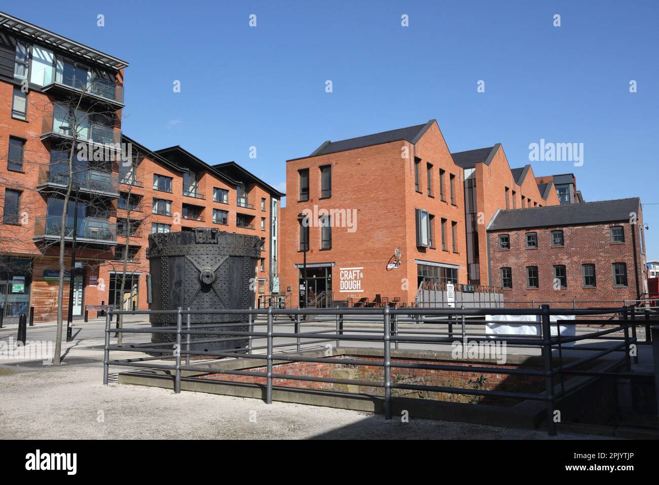 Kelham Island Apartments in Sheffield England. Inner city housing development Stock Photo