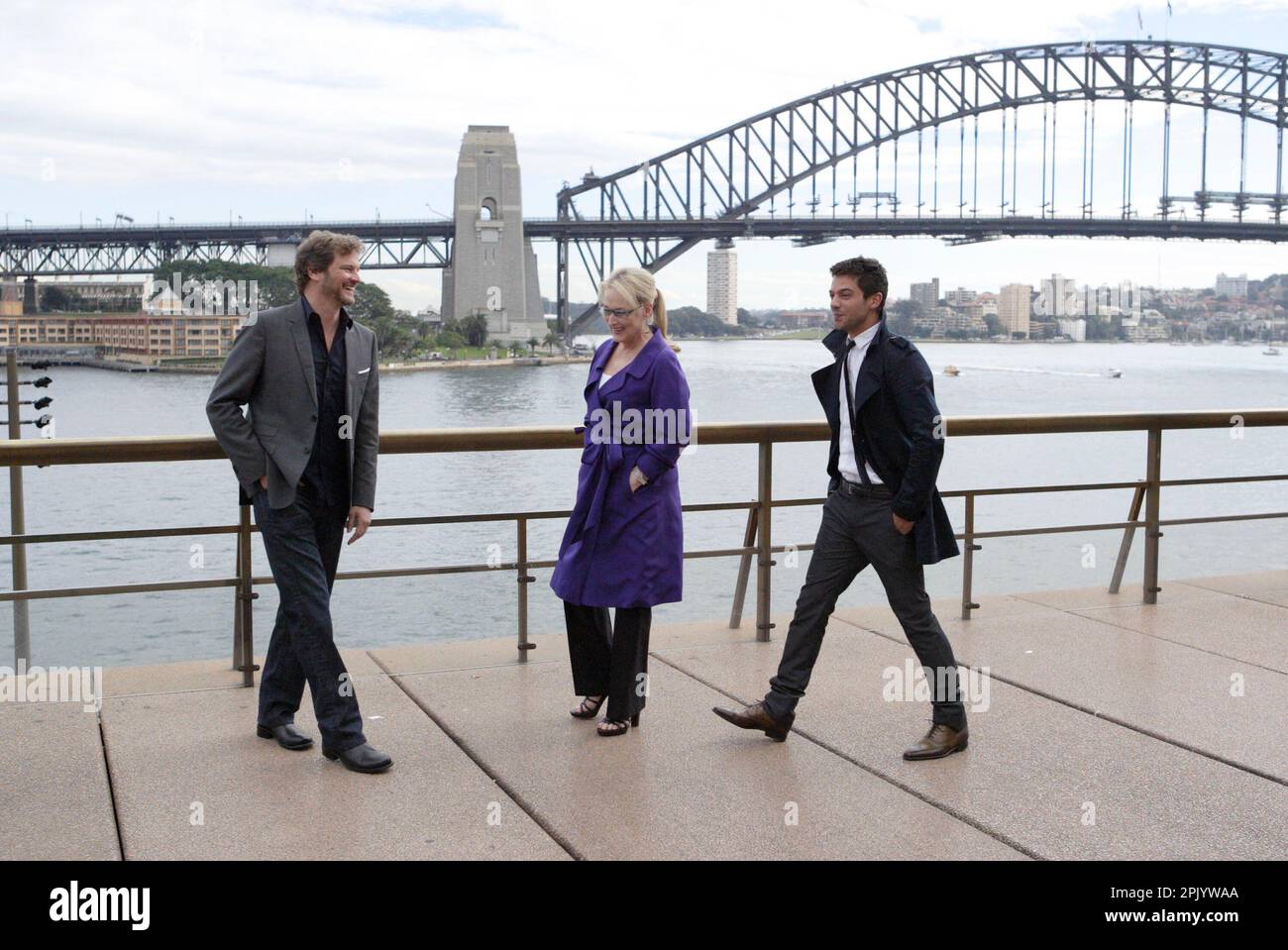 Meryl Streep, Colin Firth and Dominic Cooper hold a press conference ...