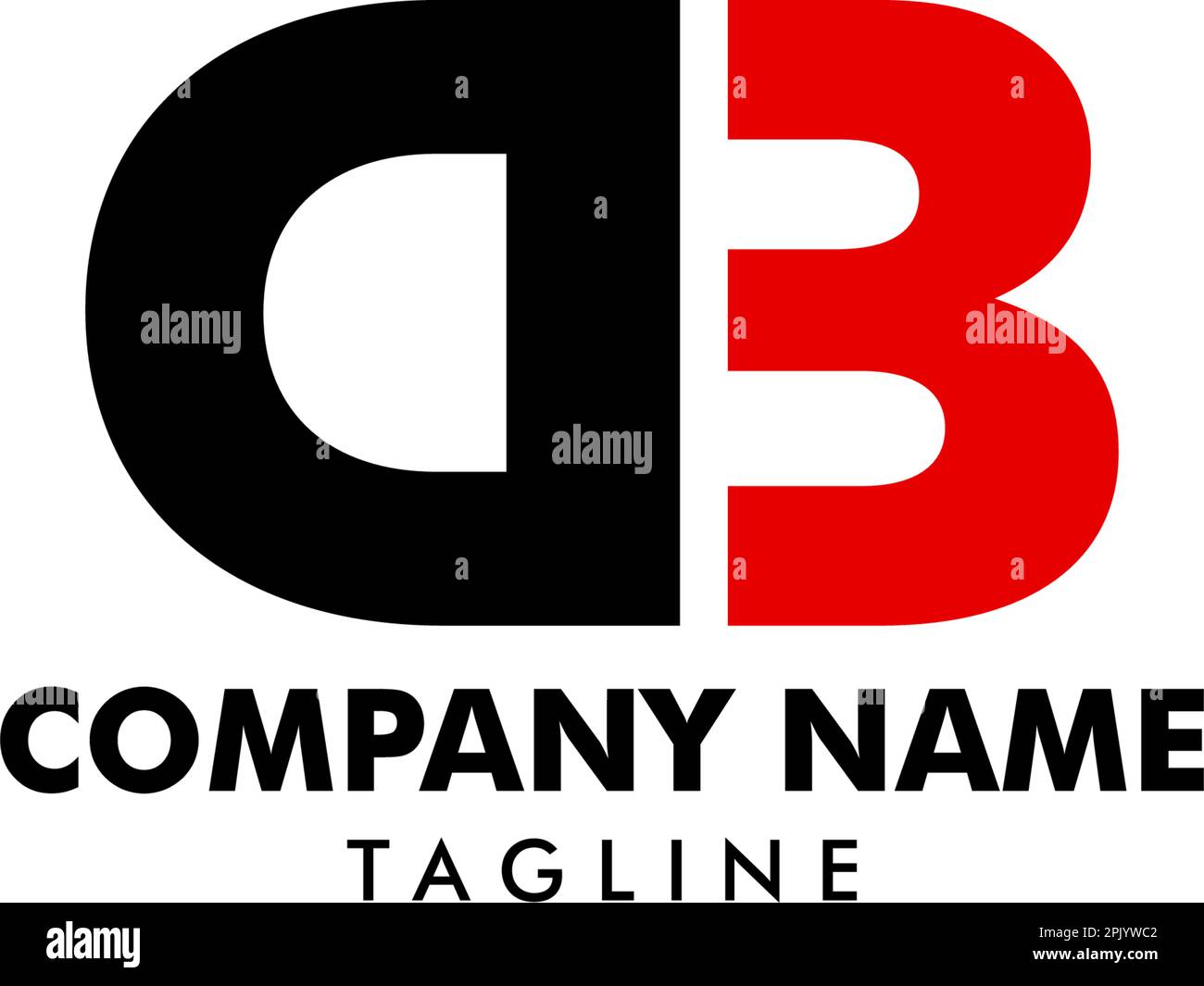 Initial Letter DB Logo Template Design Stock Vector