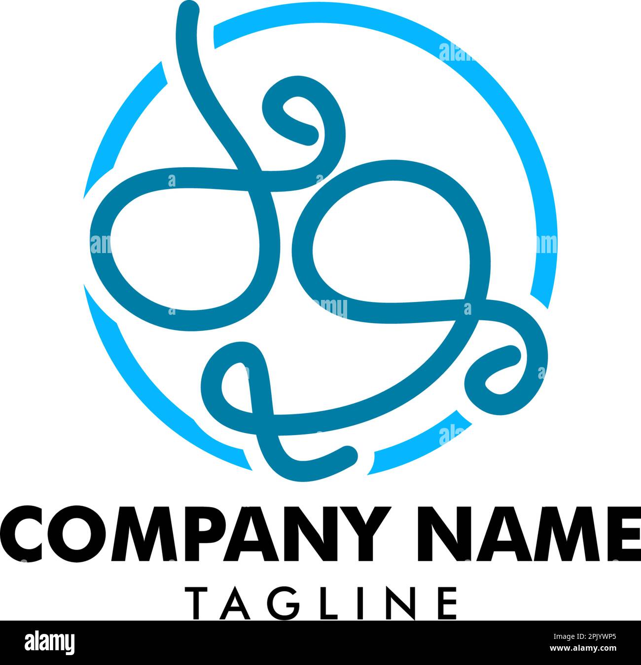 Initial Letter DG Logo Design Template Stock Vector