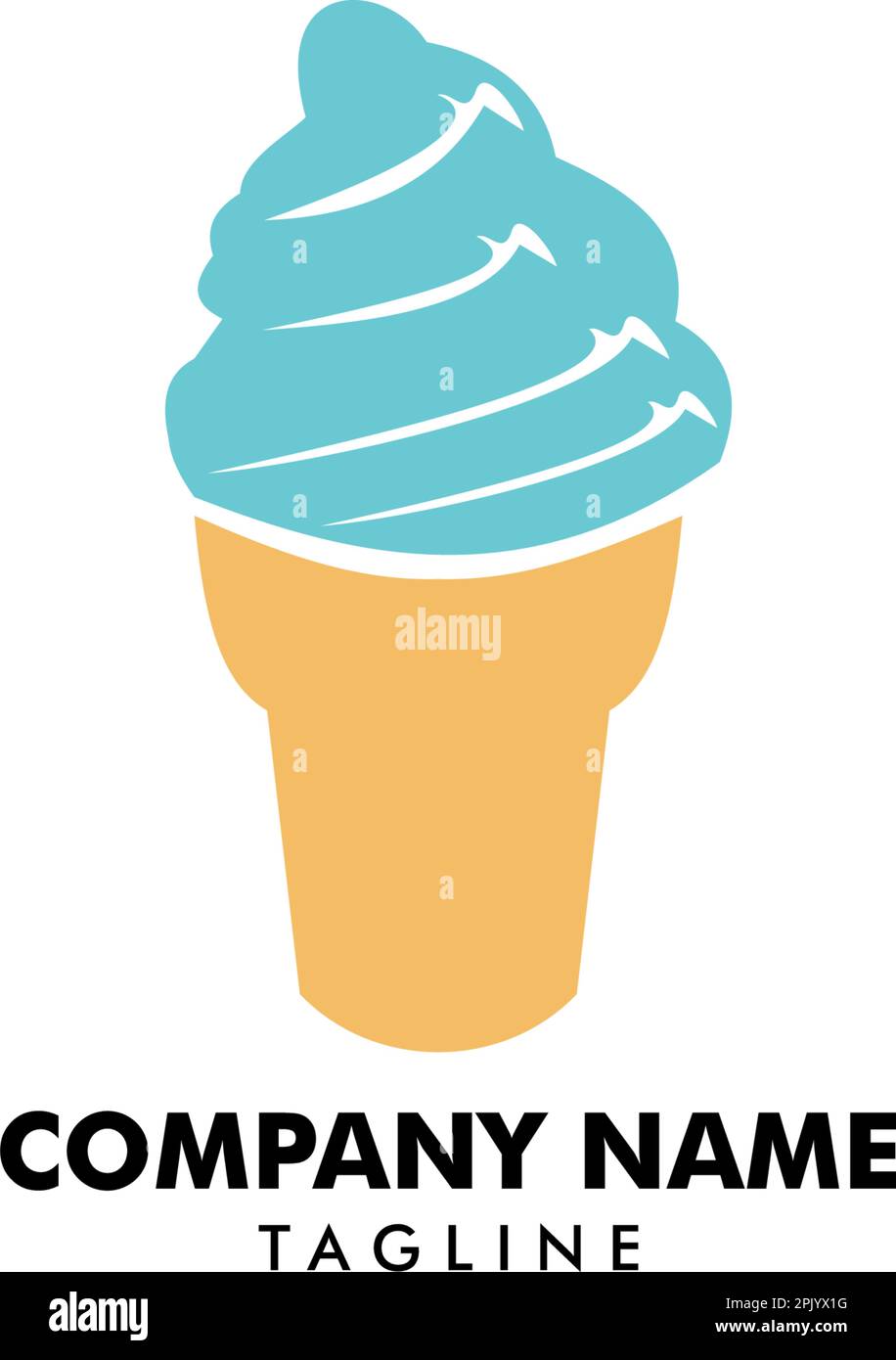 Ice Cream Cone Logo Template Design Stock Vector Image & Art Alamy
