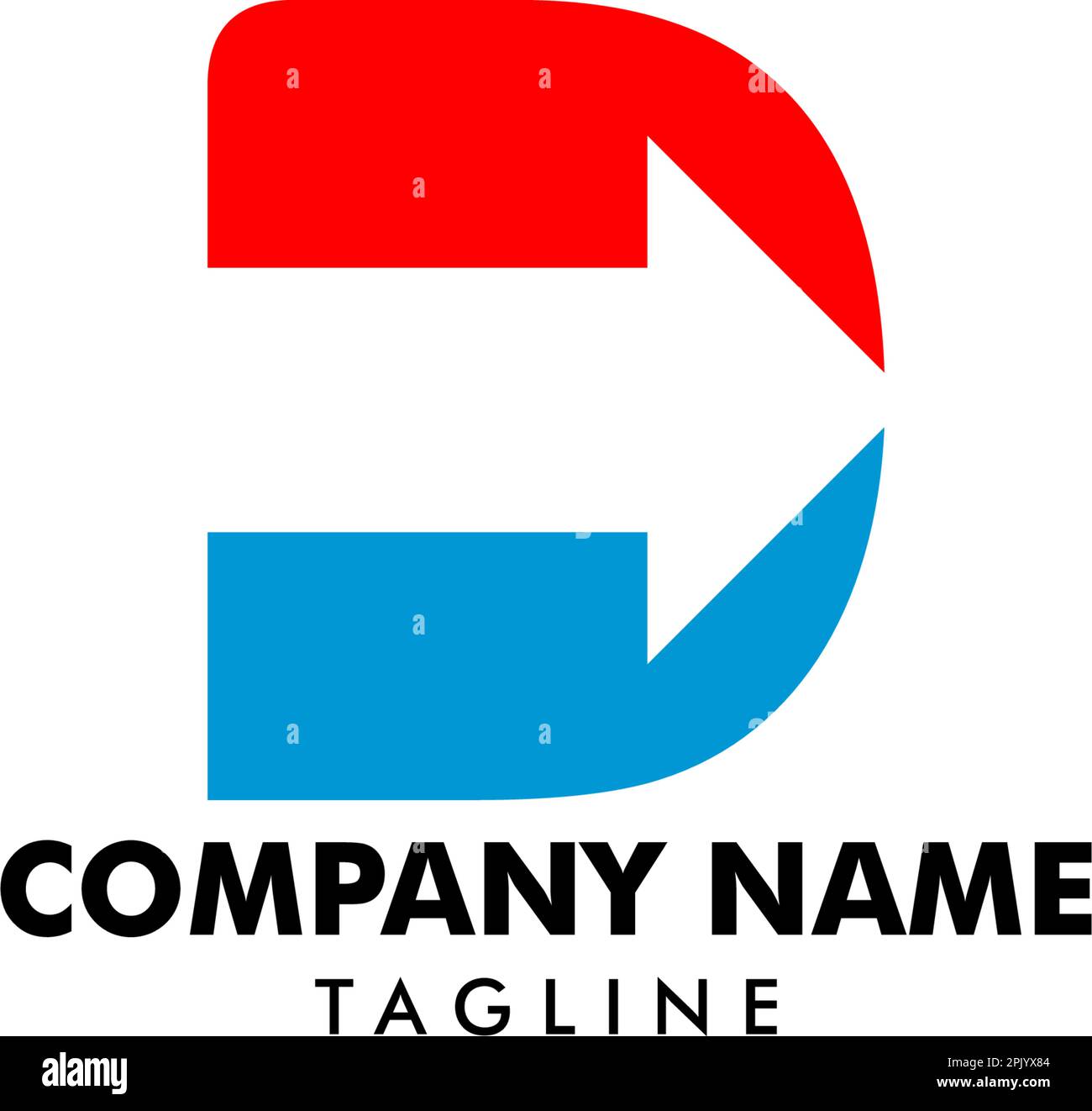 Initial letter D arrow logo design template Stock Vector Image & Art ...